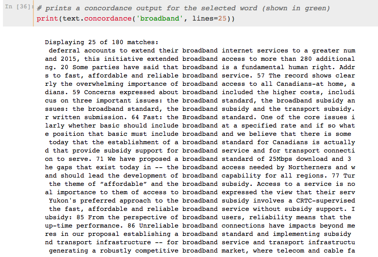 Concordance for ‘broadband’