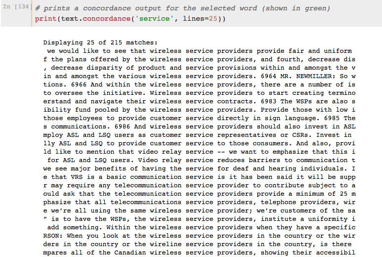 Concordance for ‘service’